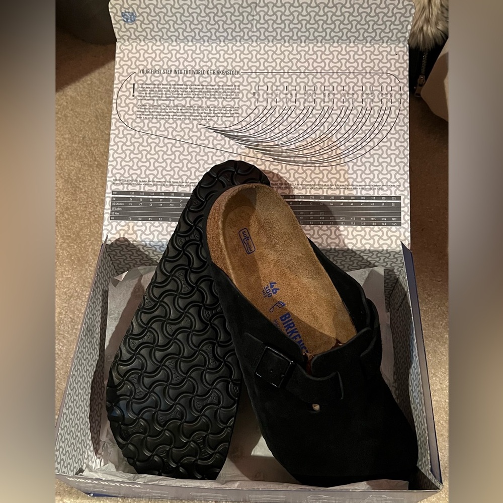 Men’s Birkenstock Black Suede Slip-On Shoes